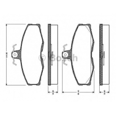 0 986 TB2 081 BOSCH Комплект тормозных колодок, дисковый тормоз