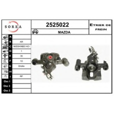 2525022 EAI Тормозной суппорт