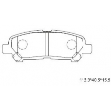 KD2503 ASIMCO Комплект тормозных колодок, дисковый тормоз