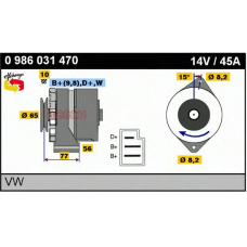 0 986 031 470 BOSCH Генератор