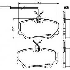 8DB 355 018-051 HELLA PAGID Комплект тормозных колодок, дисковый тормоз