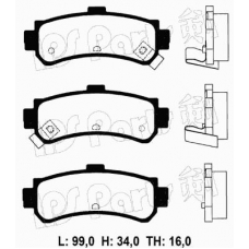 IBR-1196 IPS Parts Комплект тормозных колодок, дисковый тормоз