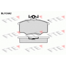 BL1124A2 FTE Комплект тормозных колодок, дисковый тормоз