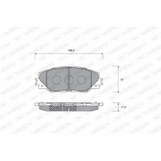 151-0022 WEEN Комплект тормозных колодок, дисковый тормоз