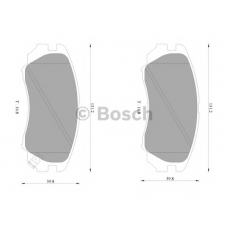 0 986 AB1 019 BOSCH Комплект тормозных колодок, дисковый тормоз