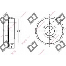 BR1079 DJ PARTS Тормозной барабан