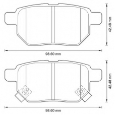 572591B BENDIX Комплект тормозных колодок, дисковый тормоз