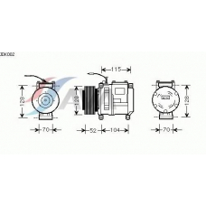 JDK002 Prasco Компрессор, кондиционер