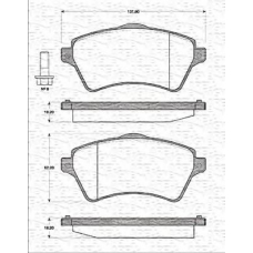 363702161292 MAGNETI MARELLI Комплект тормозных колодок, дисковый тормоз