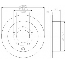 MDC2234 MINTEX Тормозной диск