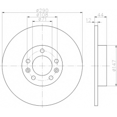 8DD 355 117-991 HELLA PAGID Тормозной диск