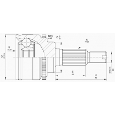 CVJ5657.10 OPEN PARTS Шарнирный комплект, приводной вал