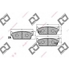 BP1456 DJ PARTS Комплект тормозных колодок, дисковый тормоз