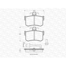 363702160857 MAGNETI MARELLI Комплект тормозных колодок, дисковый тормоз