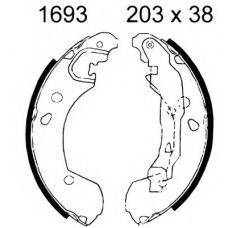 01693 BSF Комплект тормозных колодок