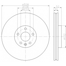 MDC2198 MINTEX Тормозной диск