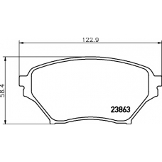 8DB 355 010-261 HELLA PAGID Комплект тормозных колодок, дисковый тормоз