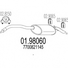 01.98060 MTS Глушитель выхлопных газов конечный