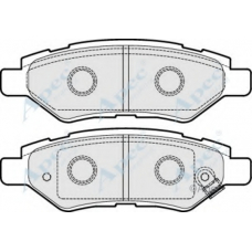 PAD1636 APEC Комплект тормозных колодок, дисковый тормоз