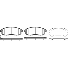 0293 11 KAWE Комплект тормозных колодок, дисковый тормоз