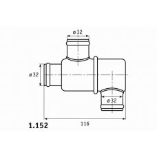 1.152.80 BEHR Термостат, охлаждающая жидкость