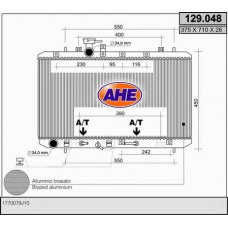 129.048 AHE Радиатор, охлаждение двигателя