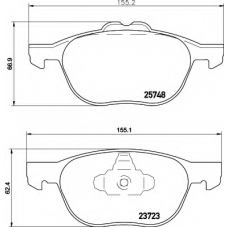 8DB 355 020-411 HELLA Комплект тормозных колодок, дисковый тормоз