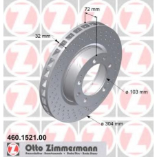 460.1521.00 ZIMMERMANN Тормозной диск