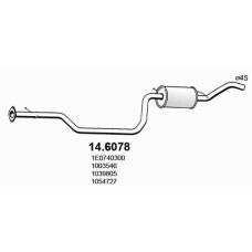 14.6078 ASSO Средний глушитель выхлопных газов