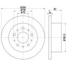 8DD 355 113-711 HELLA Тормозной диск