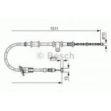 1 987 477 677 BOSCH Трос, стояночная тормозная система