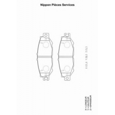 T361A17 NPS Комплект тормозных колодок, дисковый тормоз