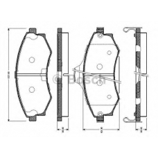 0 986 TB2 636 BOSCH Комплект тормозных колодок, дисковый тормоз