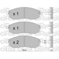 822-306-1 CIFAM Комплект тормозных колодок, дисковый тормоз