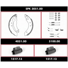 SPK 3051.00 ROADHOUSE Комплект тормозов, барабанный тормозной механизм