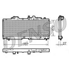 DRM09091 DENSO Радиатор, охлаждение двигателя