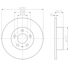 8DD 355 101-961 HELLA PAGID Тормозной диск