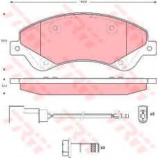 GDB1723 TRW Комплект тормозных колодок, дисковый тормоз
