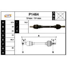 P1464 SNRA Приводной вал