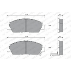 151-1607 WEEN Комплект тормозных колодок, дисковый тормоз