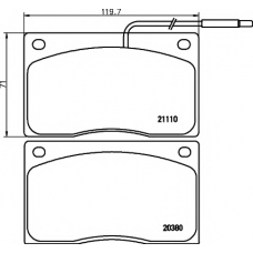 8DB 355 005-931 HELLA PAGID Комплект тормозных колодок, дисковый тормоз