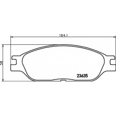 8DB 355 010-041 HELLA Комплект тормозных колодок, дисковый тормоз