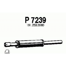 P7239 FENNO Средний глушитель выхлопных газов