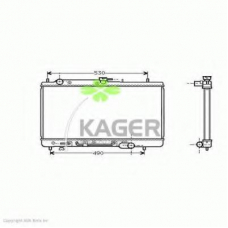 31-0710 KAGER Радиатор, охлаждение двигателя