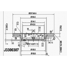 J3300307 NIPPARTS Тормозной диск