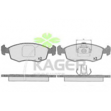 35-0232 KAGER Комплект тормозных колодок, дисковый тормоз