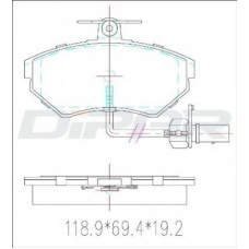 DFB3232 DITAS Комплект тормозных колодок, дисковый тормоз