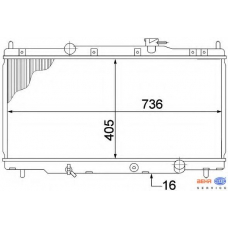 8MK 376 768-311 HELLA Радиатор, охлаждение двигателя