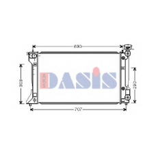 210093N AKS DASIS Радиатор, охлаждение двигателя