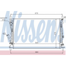 69223 NISSENS Радиатор, охлаждение двигателя